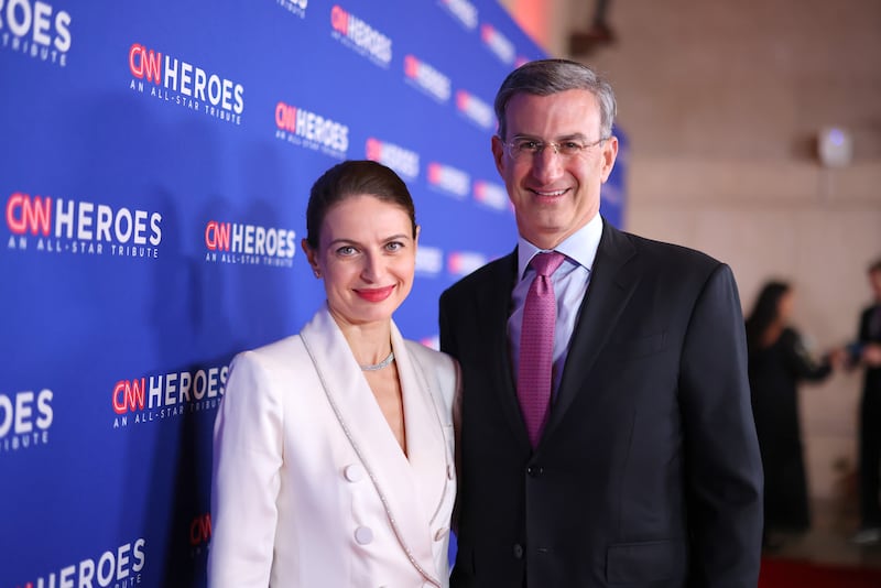 Bianna Golodryga and her husband Peter Orszag attend the 17th Annual CNN Heroes event at the Museum of Natural History on December 10, 2023, in New York City.