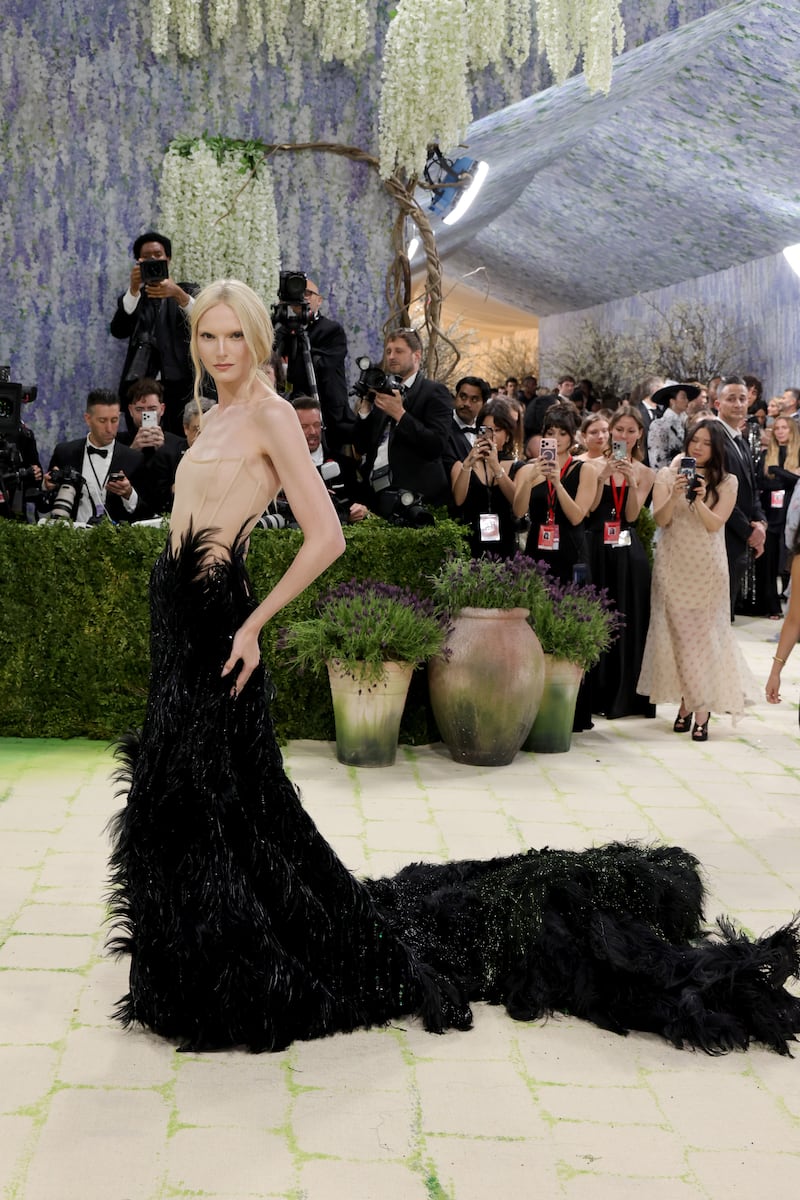 Alex Consani attends the 2026 Met Gala celebrating "Costume Art" at the Metropolitan Museum of Art on May 4, 2026 in New York City.