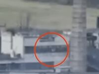 A Ukrainian sniper shot tears through a glass window before killing two Russian soldiers 4km away from a sniper position, August 14, 2025, Donetsk region, Ukraine. (Source: Butusov Plus)