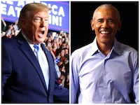 Donald Trump and Barack Obama.