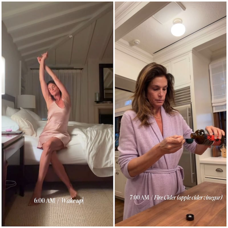Cindy Crawford morning routine