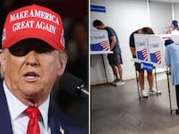 Donald Trump split with early voters.