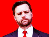 A photo illustration of JD Vance.