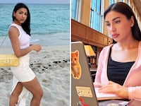 Social media images of Columbia student Ellie Aghayeva who was detained by Federal immigration agents.