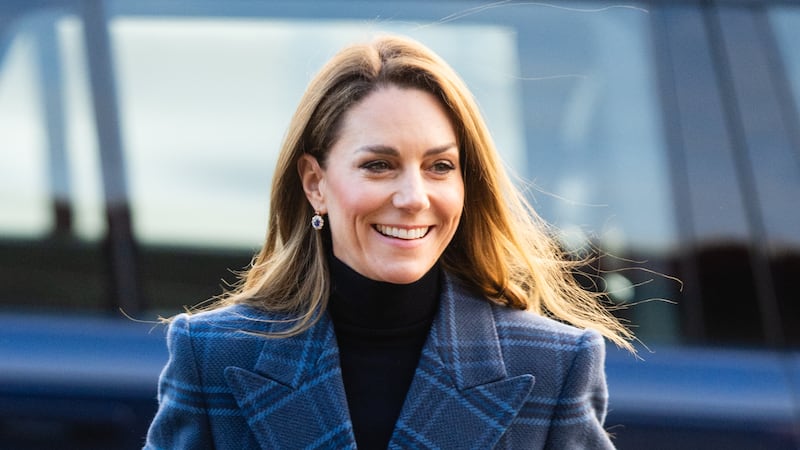 Catherine, Princess of Wales, arrives for a visit to the National Curling Academy on January 20, 2026, in Stirling, Scotland.