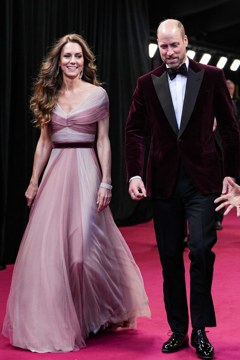 Catherine, Princess of Wales and William, Prince of Wales attend the 2026 EE BAFTA Film Awards at The Royal Festival Hall on February 22, 2026 in London, England.