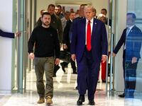 Donald Trump and Ukrainian President Volodymyr Zelensky
