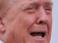 Republican presidential nominee and former president Donald Trump attends a press conference at Trump National Golf Club in Rancho Palos Verdes, on U.S., September 13, 2024.