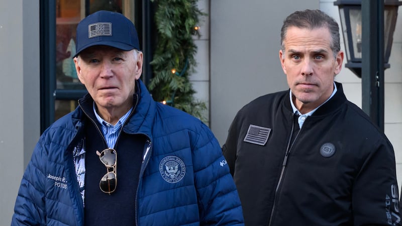 Joe Biden and son Hunter Biden in Nantucket, Massachusetts, in November 2024.