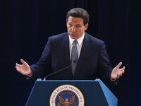 Florida Governor and likely 2024 Republican presidential candidate Ron DeSantis speaks at the Ronald Reagan Presidential Library in Simi Valley, California, U.S. March 5, 2023.