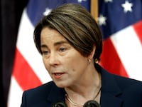 Massachusetts Governor Maura Healey held a news conference at the Massachusetts State House on the Steward Health Care bankruptcy.