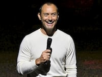 NEW YORK, NEW YORK - MAY 14: Jude Law speaks onstage during Netflix's Upfront 2025 on May 14, 2025 in New York City. (Photo by Roy Rochlin/Getty Images for Netflix)