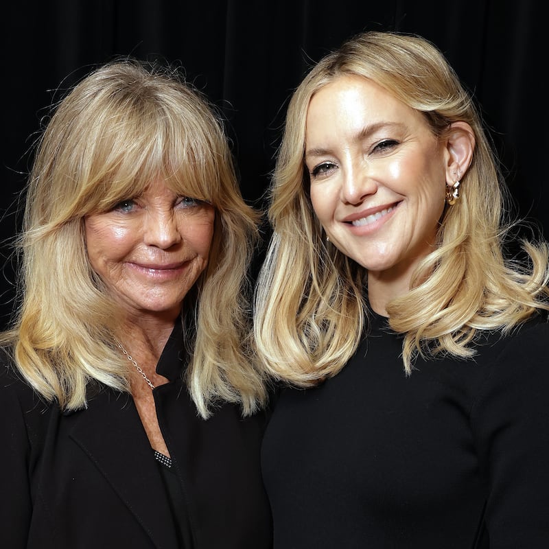 Goldie Hawn and Kate Hudson seen at a Special Screening and Q&A For Focus Features' "Song Sung Blue" Moderated By Goldie Hawn at AMC The Grove 14 on January 13, 2026 in Los Angeles, California.