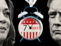 Kamala Harris and Donald Trump as the clock counts down to Election Day.