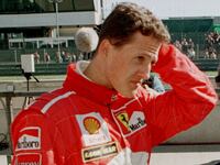 Formula One driver Michael Schumacher of Ferrari leaves the pit after a qualifying session for the Luxemburg Grand Prix, September 27, 1997.