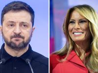 Volodymyr Zelensky and Melania Trump.