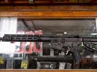 Guns on display in Texas.