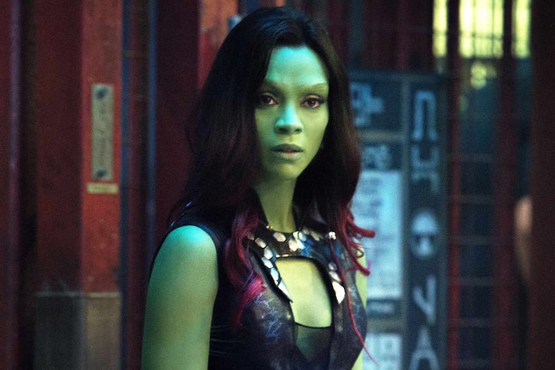 Zoe Saldaña played Gamora in three "Guardians of the Galaxy" and two "Avengers" films.