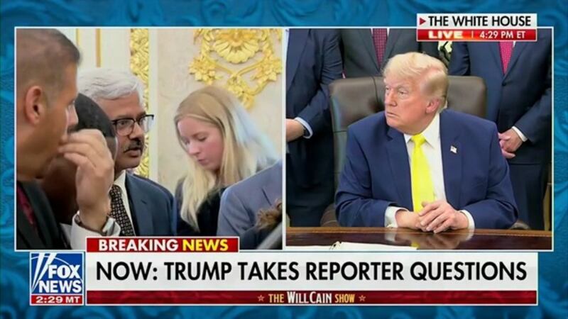 Trump said the reporter was “Central Casting.”