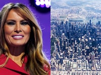 Melania Trump and her tweet showing off the New York skyline.