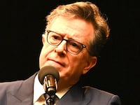 The Late Show with Stephen Colbert during Thursday’s May 21, 2026 show. Photo: Scott Kowalchyk ©2026 CBS Broadcasting Inc. All Rights Reserved.