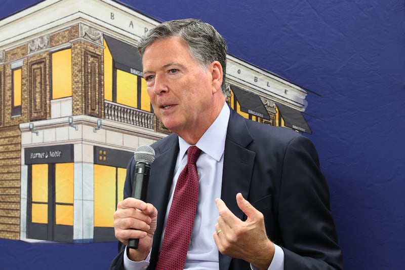 James Comey, former FBI Director, speaks at the Barnes & Noble Upper West Side on May 19, 2025 in New York City.