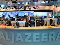 The newsroom at Al Jazeera headquarters in Doha, Qatar.