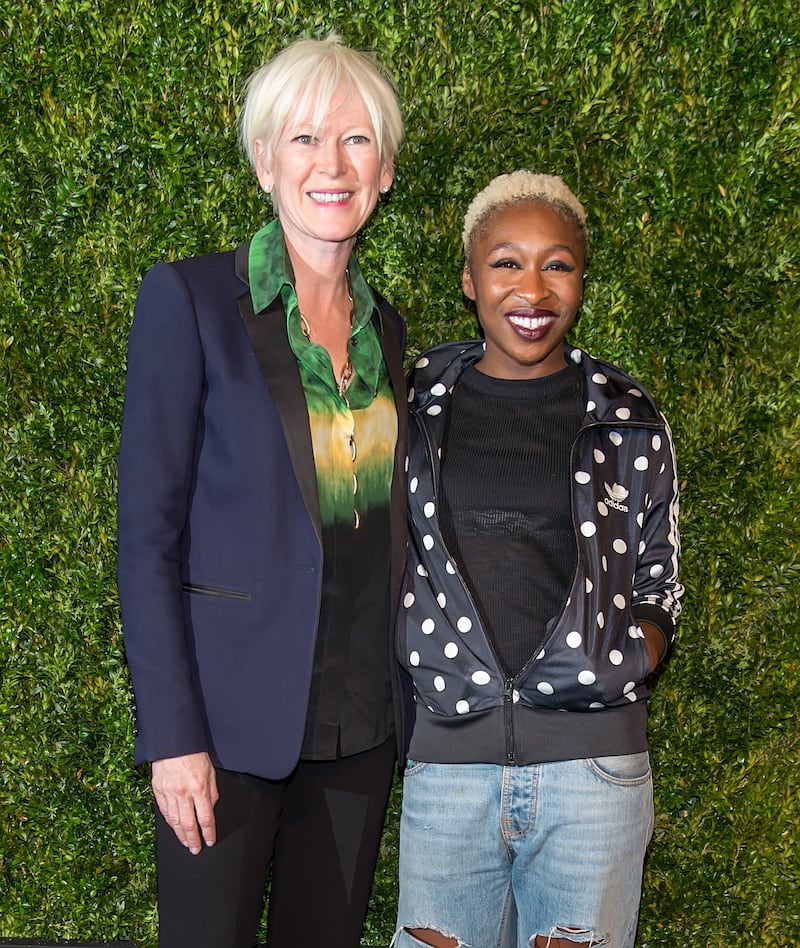 Joanna Coles and Cynthia Erivo in 2016.