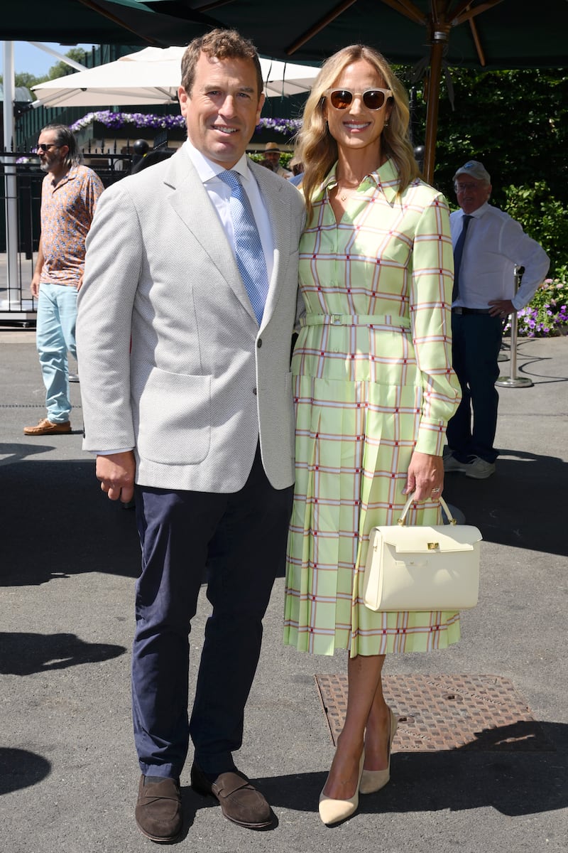 LONDON, ENGLAND - JULY 08: Peter Phillips and Harriet Sperling during day ten of the 2026 Wimbledon Tennis Championships at the All England Lawn Tennis and Croquet Club on July 08, 2026 in London, England. (Photo by Karwai Tang/WireImage)