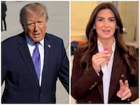 Donald Trump and Kaitlan Collins.