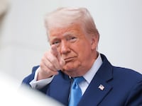 President Donald Trump speaks during Memorial Day.