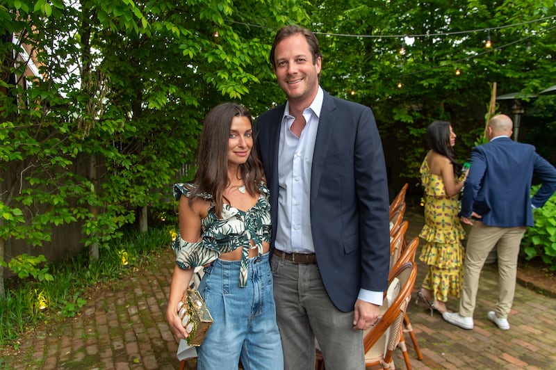 EAST HAMPTON, NEW YORK - JUNE 01: Candice Miller and Brandon Miller attend Hamptons Magazine Celebrates Our “Best Dressed” With A Private Dinner At Dopo La Spiaggia on June 01, 2019 in East Hampton, New York. (Photo by Mark Sagliocco/Getty Images for Hamptons Magazine)