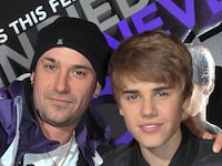 Father Jeremy Bieber and singer Justin Bieber t the AMC Yonge & Dundas 24 theater on February 1, 2011 in Toronto, Canada.