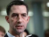 Senator Tom Cotton (R-AK) at the Capitol Building in 2023.