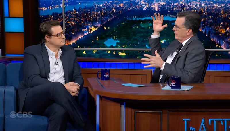 Stephen Colbert and Chris Hayes.