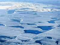CHICAGO, IL - FEBRUARY 18: Ice covers Lake Michigan on February 18, 2014 near Chicago, Illinois. This winters prolonged cold weather has caused more than 88 percent of the Great Lakes to be covered in ice which is near the record of 95% set in February 1979. (Photo by Scott Olson/Getty Images)