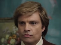 Sebastian Stan as Donald Trump in the film 'The Apprentice.'