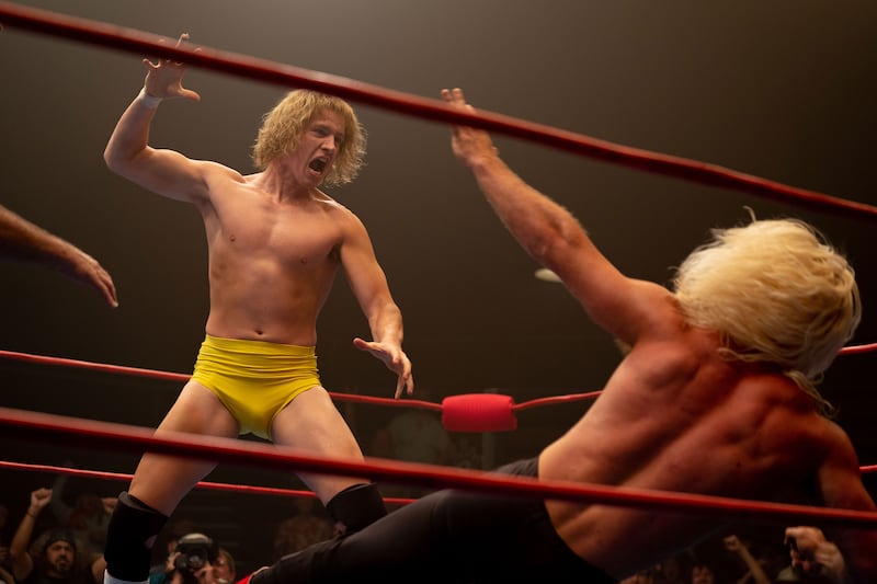 Harris Dickinson in a still from 'The Iron Claw'