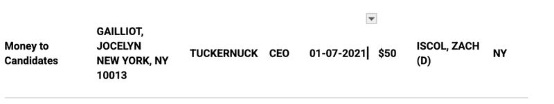 Public records show donations from the founders of Tuckernuck to Democrats and the party.