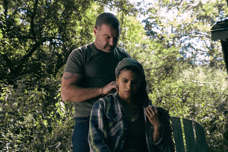 Liev Schreiber and Zazie Beetz in "Nocturne."