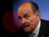 Former New York City Mayor Rudy Giuliani delivers remarks on the September 11 attacks during a news conference in New York, U.S., September 9, 2022.