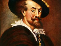 Peter Paul Rubens', (1933). Portrait of Flemish painter Rubens (1577-1640), considered by many to be one of the greatest painters in European art history, a master of the Baroque style and the most important Flemish painter of the 17th century.