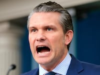 Secretary of Defense Pete Hegseth speaks to reporters about the collision of an American Airlines flight with a military Black Hawk helicopter near Ronald Reagan National Airport, at the White House on Jan. 30, 2025 in Washington, DC.