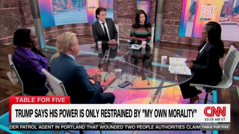 Host Abby Phillip and New York Post correspondent Lydia Moynihan debate the "Donroe Doctrine" on "CNN Saturday Morning Table for Five."