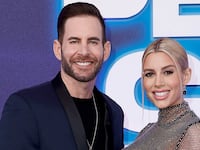 Tarek El Moussa and Heather Rae El Moussa attends the 2022 People's Choice Awards at Barker Hangar on December 06, 2022 in Santa Monica, California.
