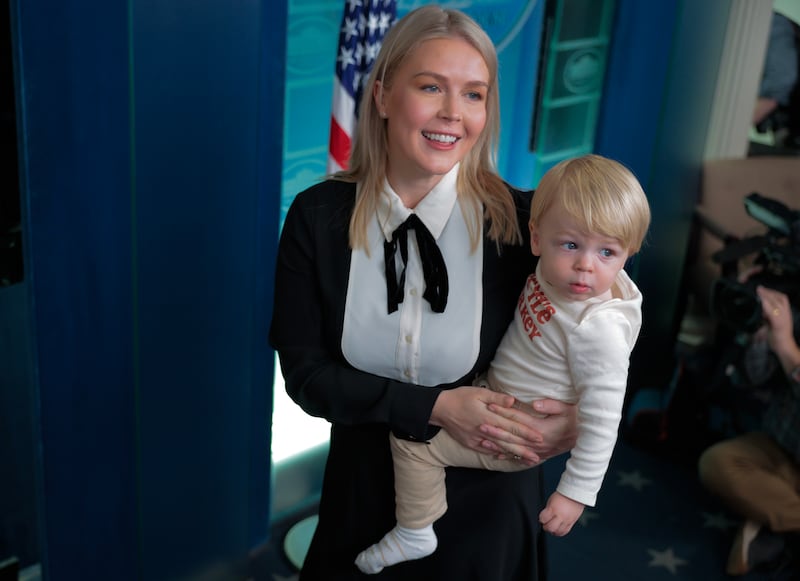 White House Press Secretary Karoline Leavitt and her son Nicholas