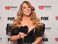 LOS ANGELES, CALIFORNIA - MARCH 17: (FOR EDITORIAL USE ONLY) Mariah Carey, winner of the iHeartRadio Icon Award, attends the 2025 iHeartRadio Music Awards at Dolby Theatre in Los Angeles, California on March 17, 2025.