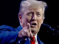 Donald Trump speaks at the Turning Point Action conference as he continues his 2024 presidential campaign on July 15, 2023 in West Palm Beach, Florida.