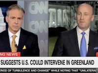 Jake Tapper interviews Stephen Miller on CNN.