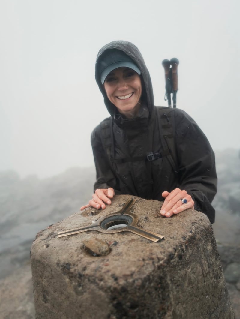 Kate Middleton's first Instagram post from the hike showed her in a black windbreaker.